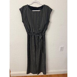 En Focus Studio Striped Jumpsuit Size 10 Black & White